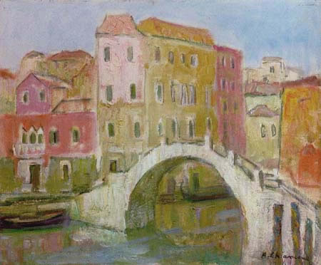 Venezia, 1968, olio su cartone telato, cm 40x50, già Milano, collezione privata